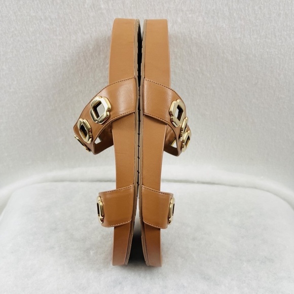 Larroudé Slide In Caramel Leather Size 9 NWOB Handmade in Brazil - Picture 8 of 11